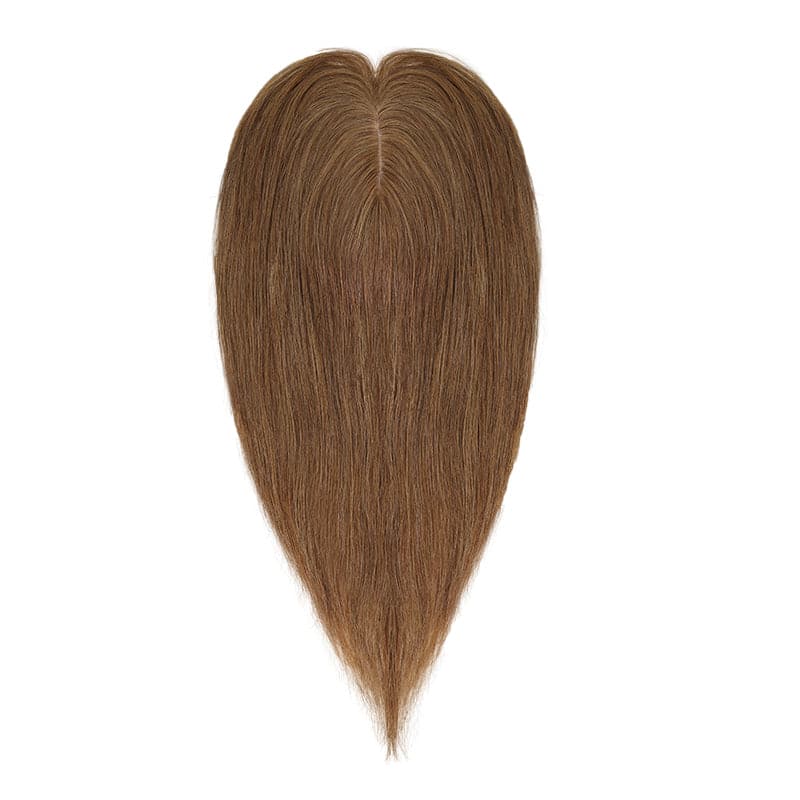 Human Hair Topper For Thinning Hair Light Brown 13*15cm Silk Base E-LITCHI