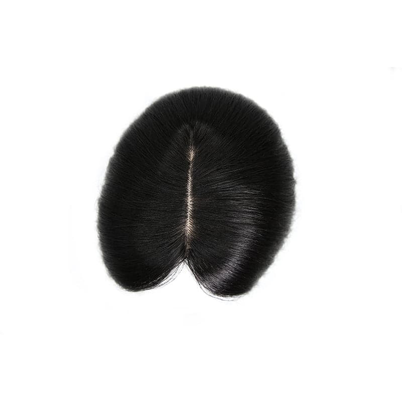 Human Hair Topper For Thinning Hair Natural Black 13*15cm Silk Base E-LITCHI