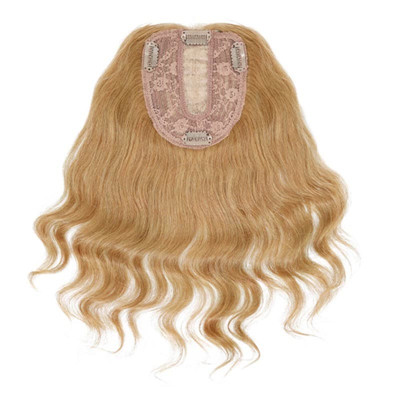 Susan ︳Wavy Human Hair Topper For Thinning Crown 10*12cm Silk Base Dark Blonde