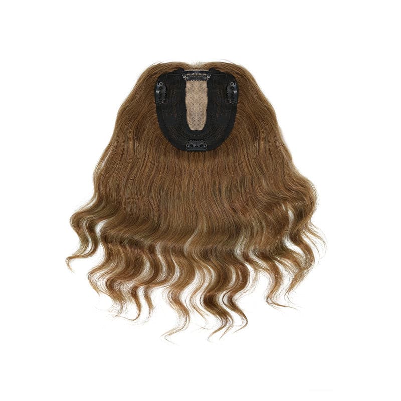 Susan ︳Wavy Human Hair Topper For Thinning Crown 10*12cm Light Brown Silk Base E-LITCHI
