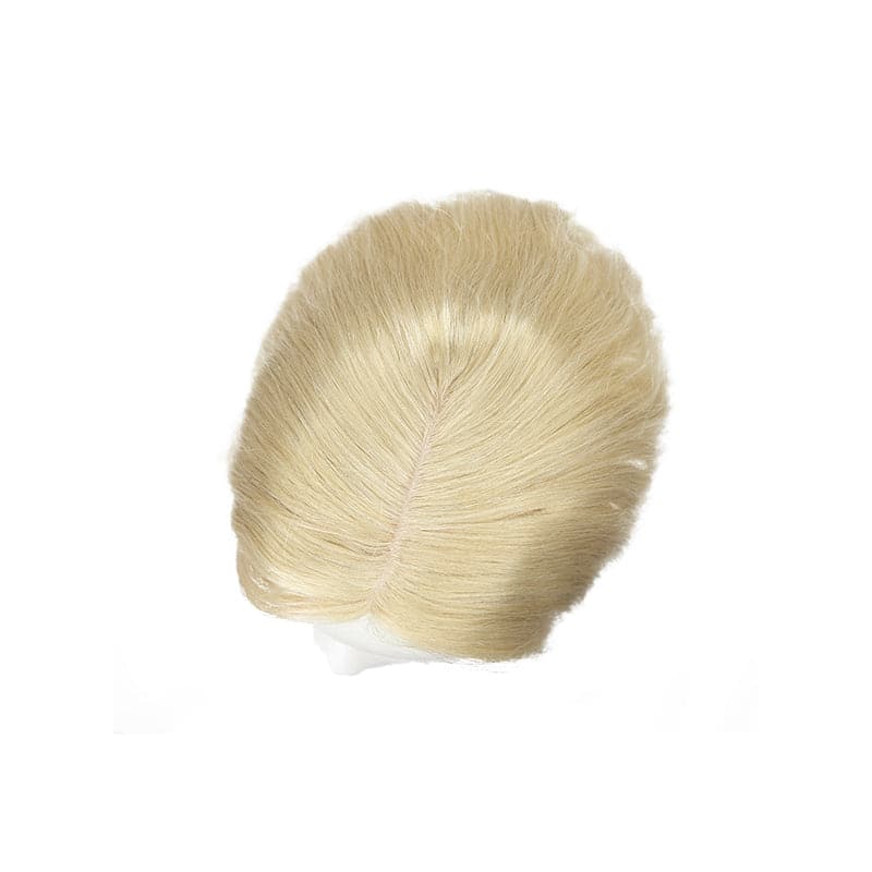Susan ︳Wavy Human Hair Topper For Thinning Crown 10*12cm Silk Base Platinum Blonde E-LITCHI® Hair
