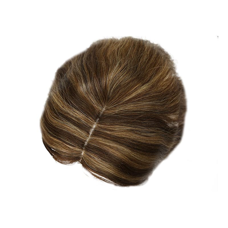 Susan ︳Caramel Highlight Wavy Human Hair Topper For Thinning Crown 10*12cm Silk Base E-LITCHI® Hair