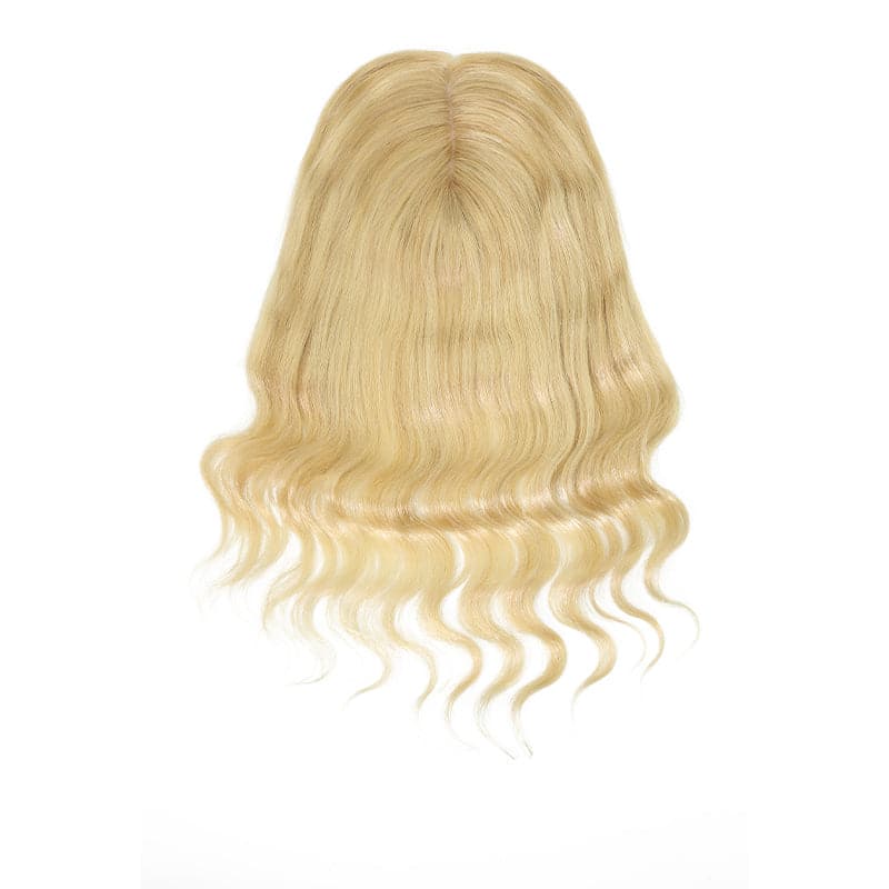 Susan ︳Blonde Highlight Wavy Human Hair Topper For Thinning Crown 10*12cm Silk Base E-LITCHI® Hair