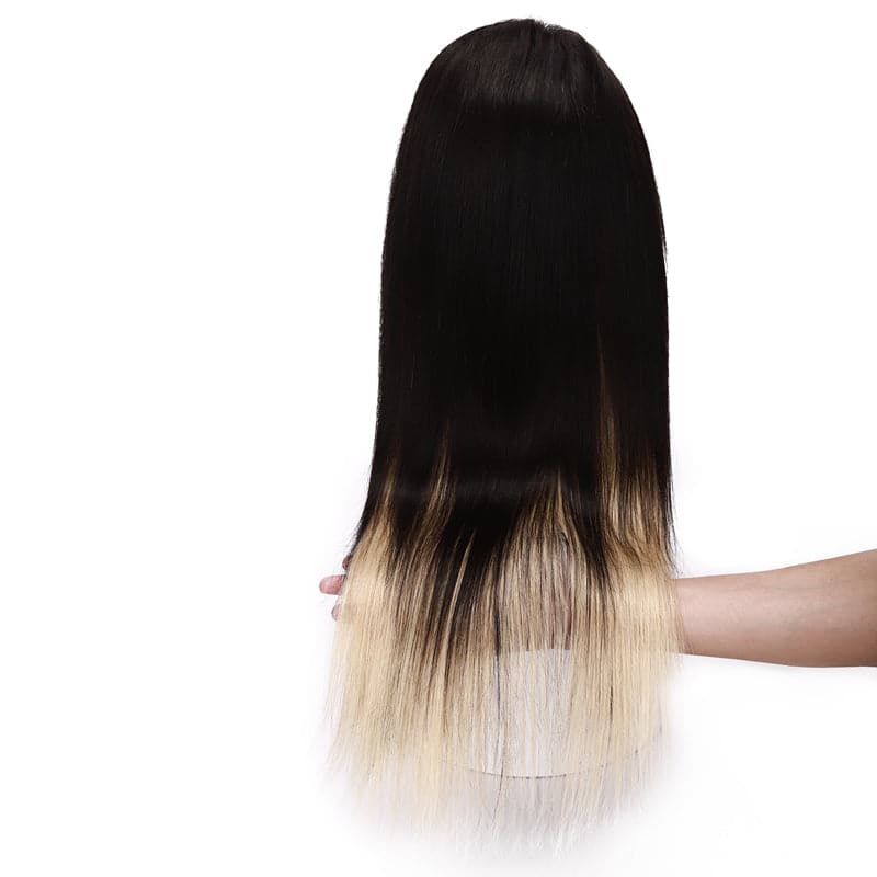 Blonde Clip In Human Hair Extensions Natural Straight Single Weft Full Volume E-LITCHI® Hair
