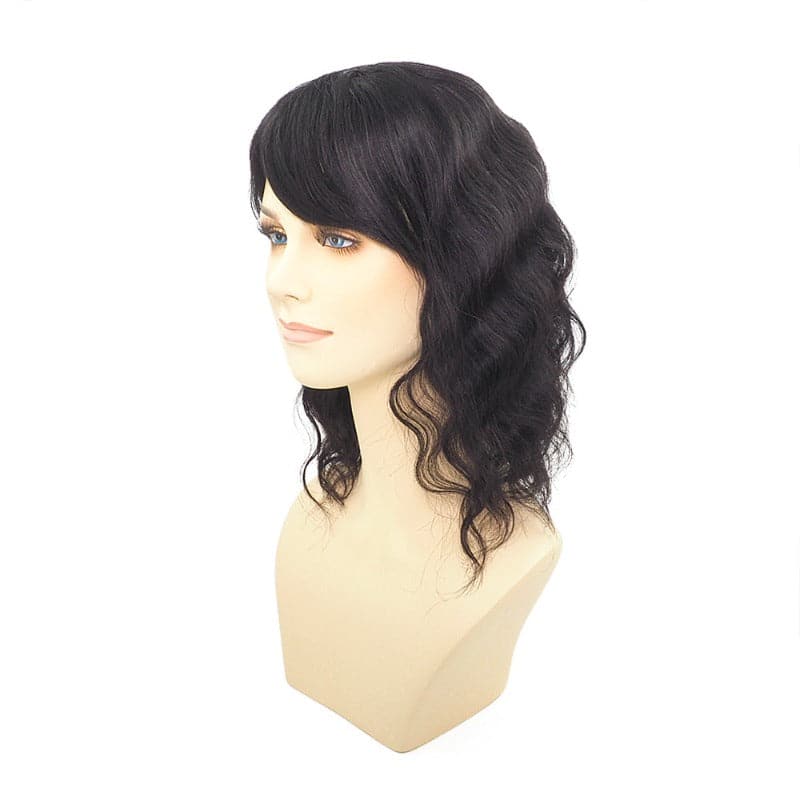 Human Hair Topper With Bangs