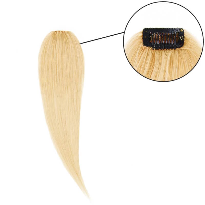 Single Clip In Human Hair Bang Full Fringe Left Hair Strand