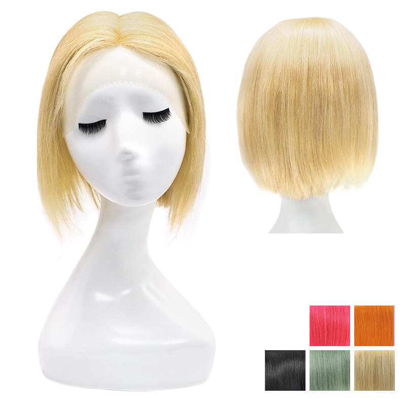 Human Hair Lace Front U Part Short Halloween Bob Wigs Straight All Shades