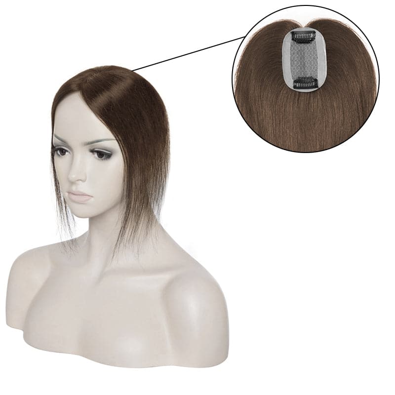 brunette human hair toppers