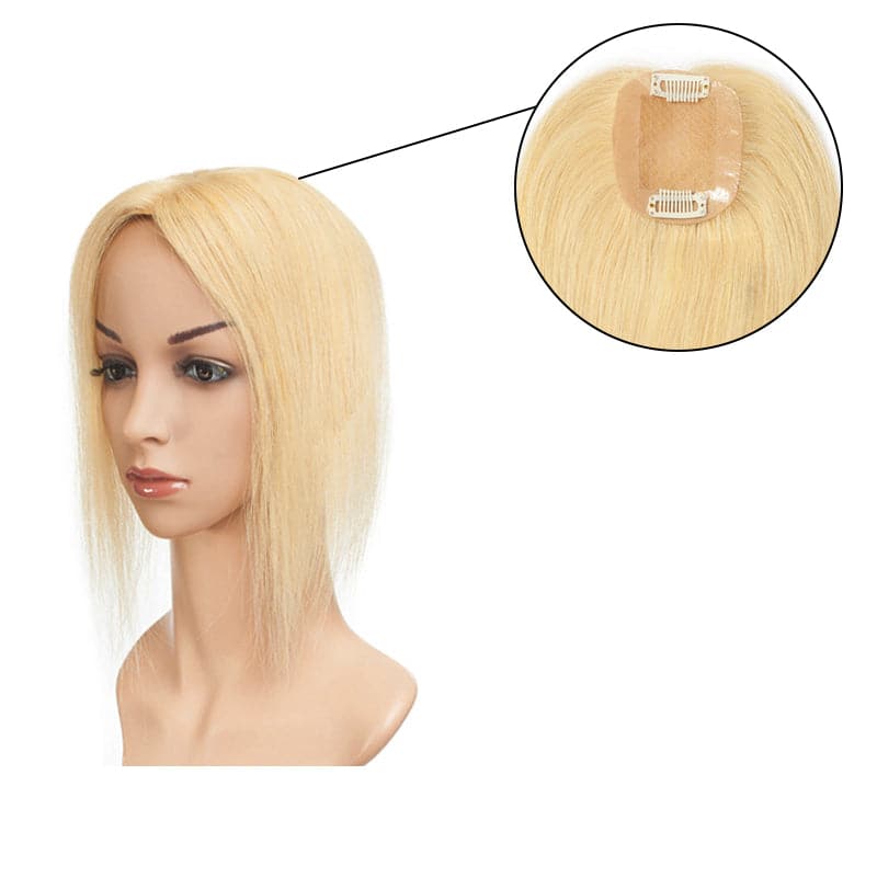 blonde human hair toppers