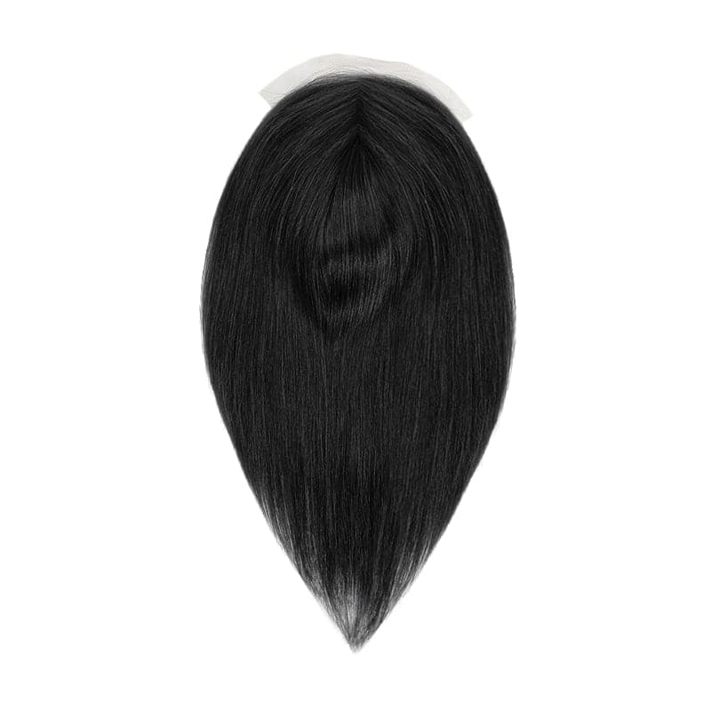 Pre Sale Lace Human Hair Topper 15*20cm Hand Tied Base For Hair Loss Jet Black E-LITCHI Hair