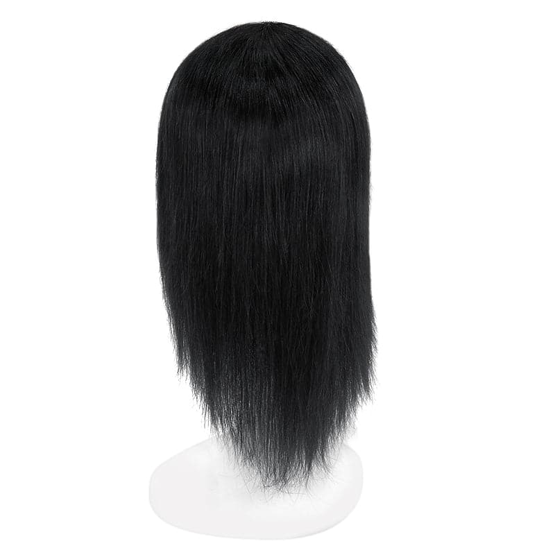 Pre Sale Lace Human Hair Topper 15*20cm Hand Tied Base For Hair Loss Jet Black E-LITCHI Hair