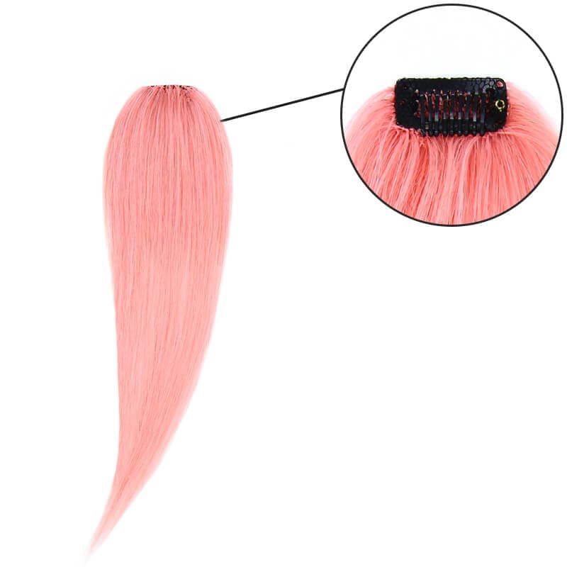 Single Clip In Human Hair Bang Full Fringe Right Hair Strand