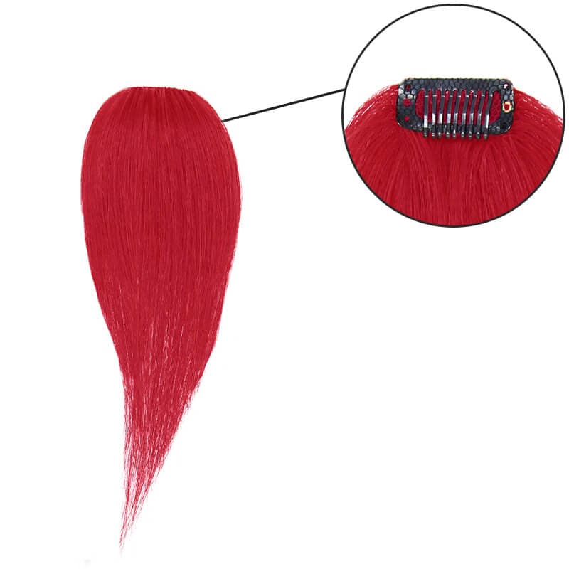 Single Clip In Human Hair Bang Full Fringe Right Hair Strand